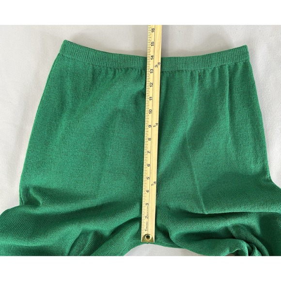 Steve Fabrikant Vintage Green  Knit Wool Pants Green  Size Large Made USA Y2K - Picture 4 of 10